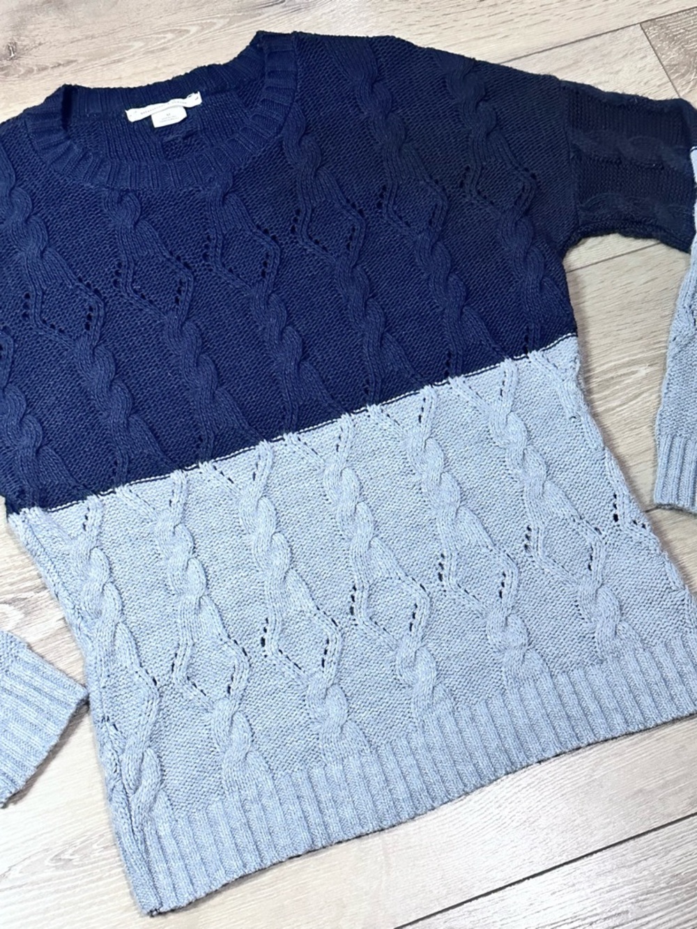 Urban Outfitters Coincidence & Chance Colorblock Cable Knit Sweater - Picture 6 of 12